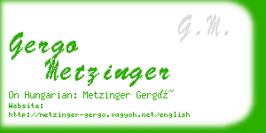 gergo metzinger business card